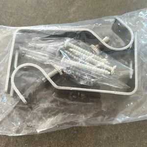 Silver curtain rod brackets